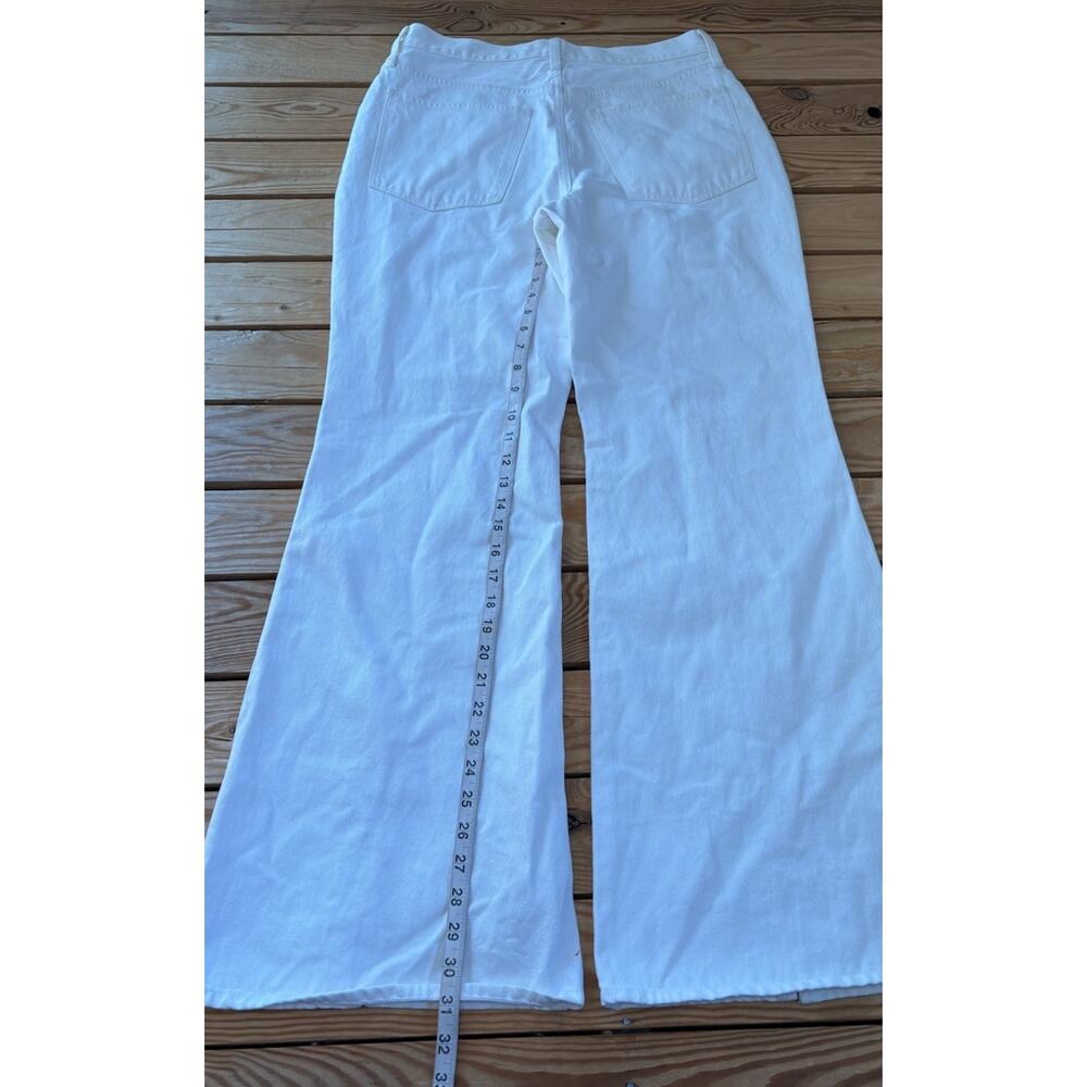 Madewell NWT Women’s Baggy Flare jeans size 30 White N9 - Picture 10 of 12